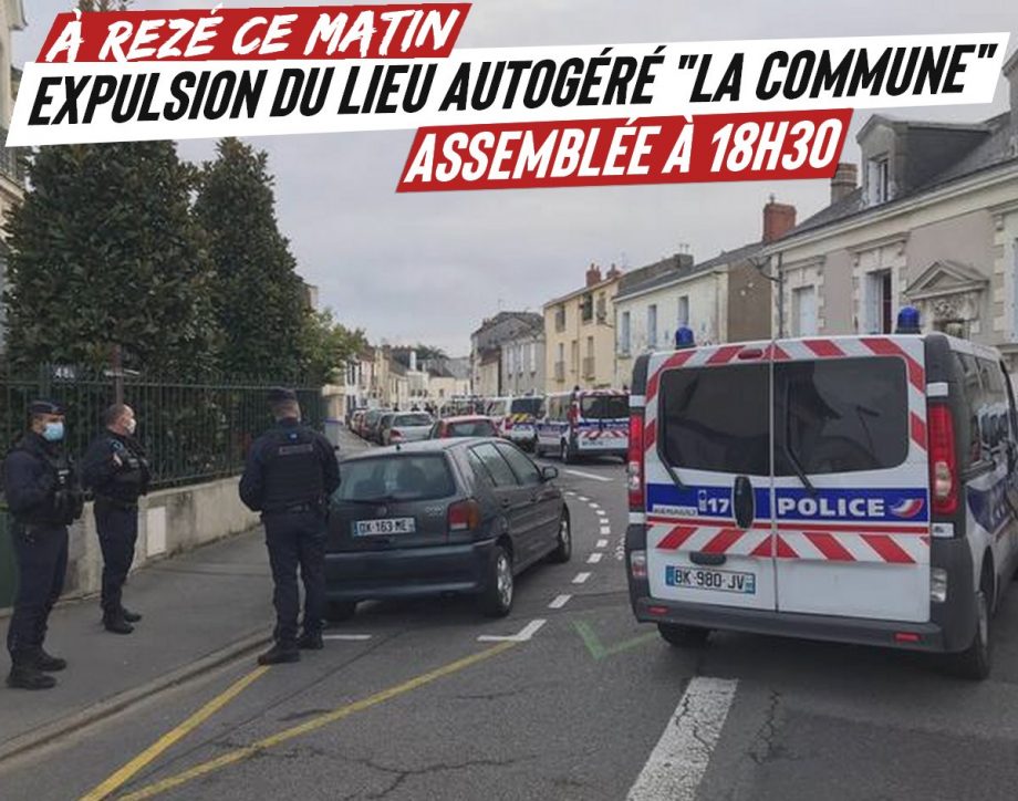 Rezé : expulsion du lieu autogéré « La Commune », assemblée à 18h30