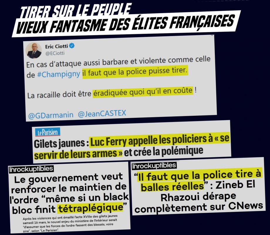 Tirer sur le peuple : vieux fantasme des élites françaises
