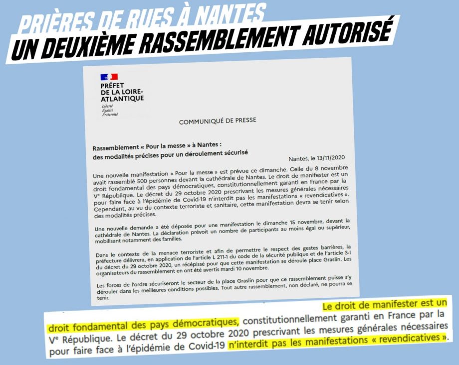 Prières de rues à Nantes : un deuxième rassemblement autorisé par la préfecture