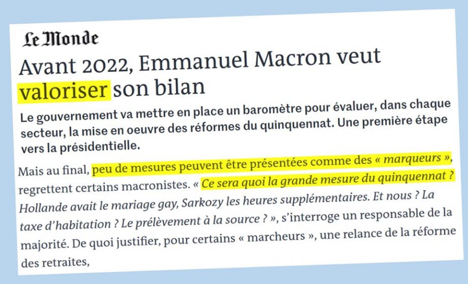 «Valoriser le quinquennat»