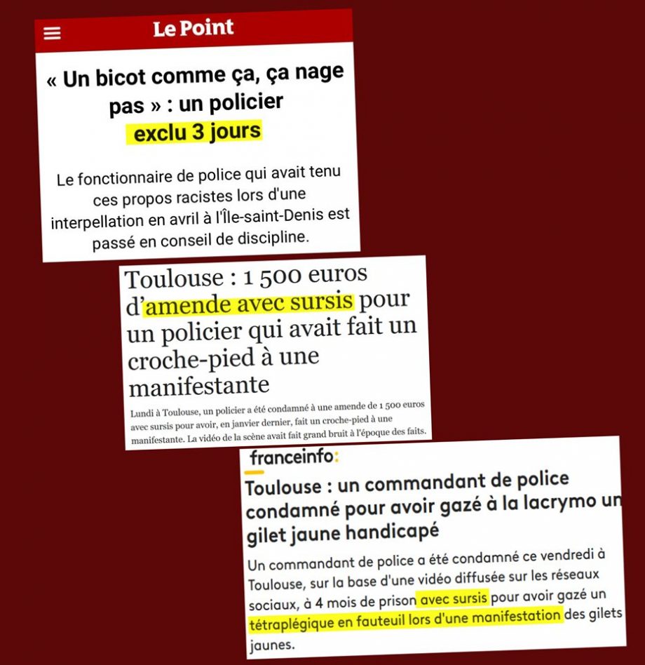 Il n’y a pas d’impunité dans la police