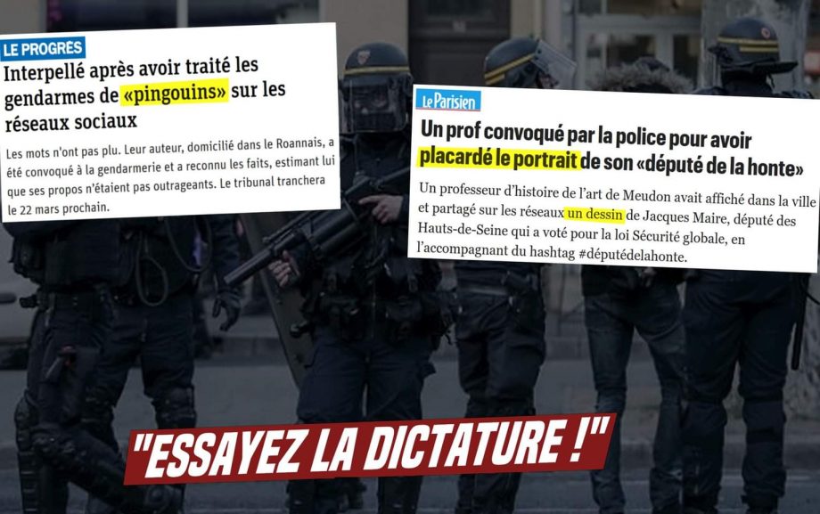 «Essayez la dictature» : au poste pour un dessin ou un commentaire sur Facebook !