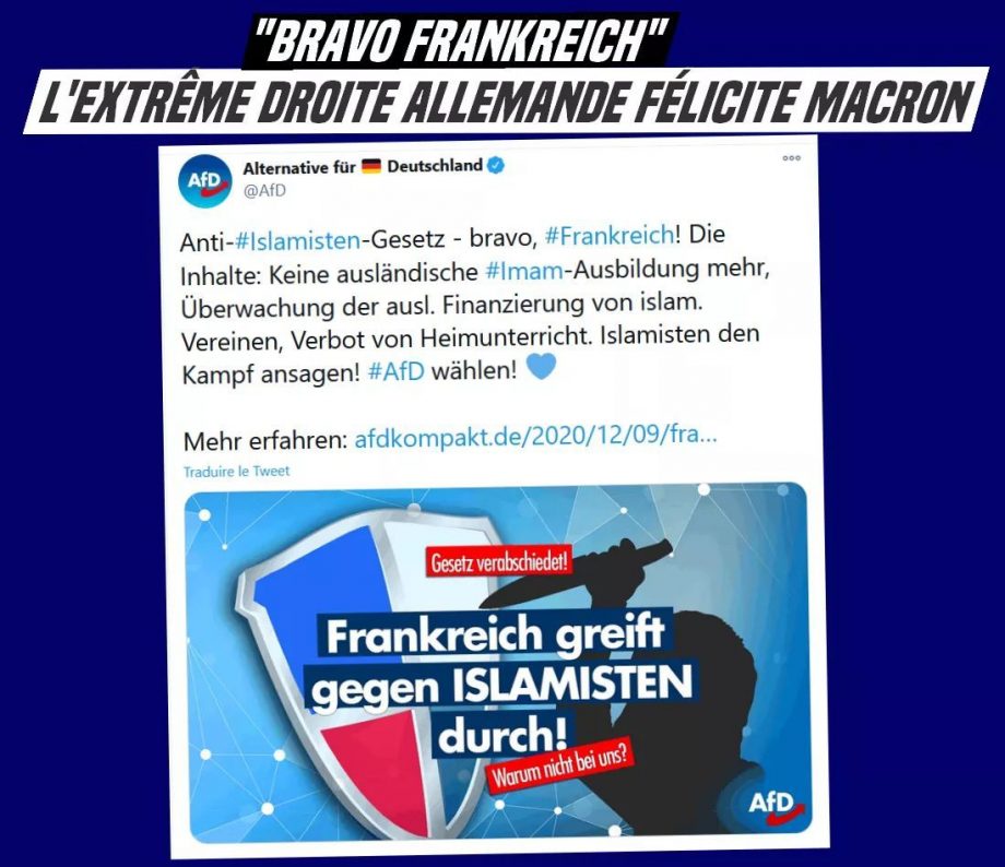 L’extrême droite allemande félicite Macron