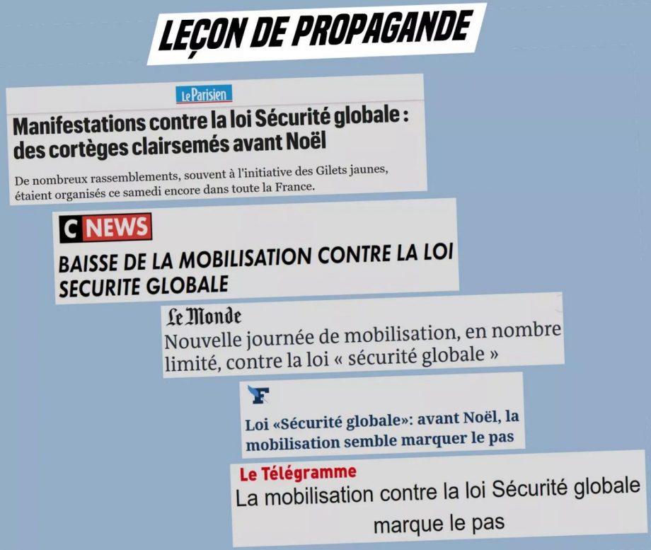 Les médias veulent enterrer la mobilisation pour les libertés