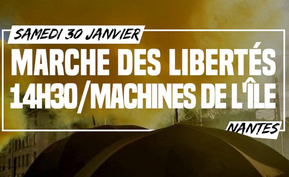 Samedi 30 janvier à Nantes : marche des libertés