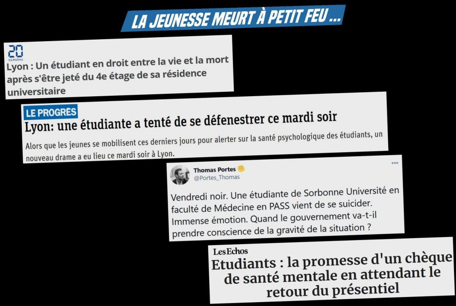La jeunesse meurt à petit feu