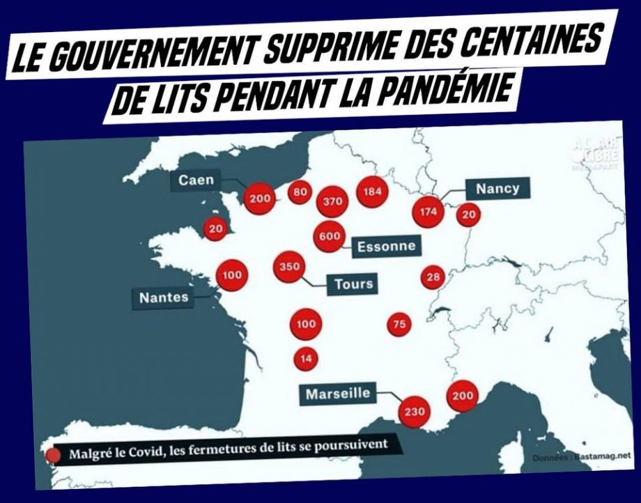 Le gouvernement ferme massivement des lits d’hôpitaux pendant la pandémie