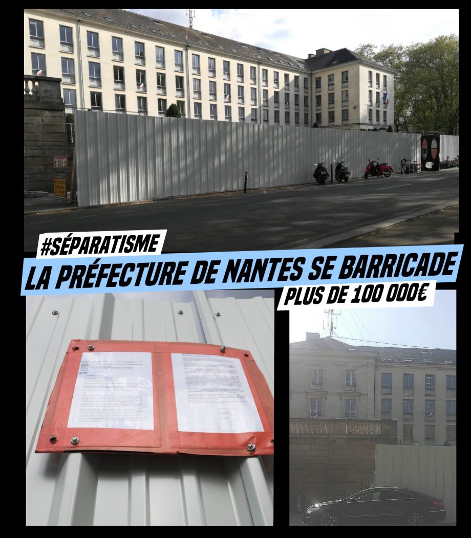 Séparatisme : les autorités construisent une enceinte fortifiée autour de la préfecture de Nantes