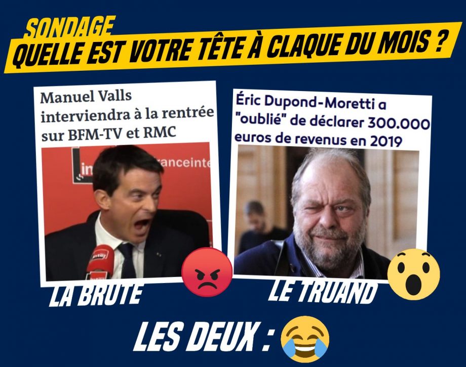 Sondage : quelle est votre tête à claque du mois ?