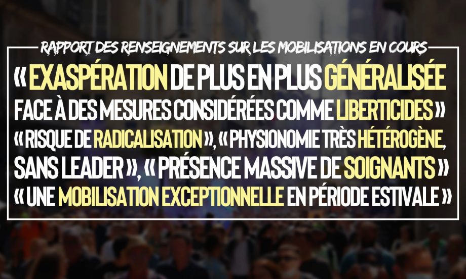 Les renseignements s’inquiètent d’une « mobilisation exceptionnelle » et d’une « exaspération généralisée »