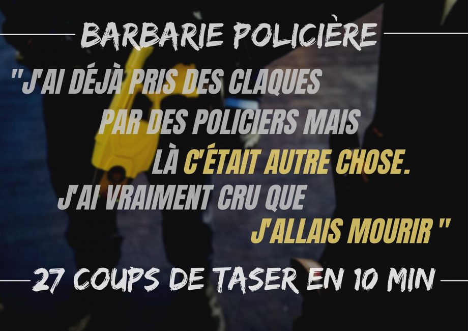 Près d’Argenteuil, un jeune homme torturé à coups de Taser par la police