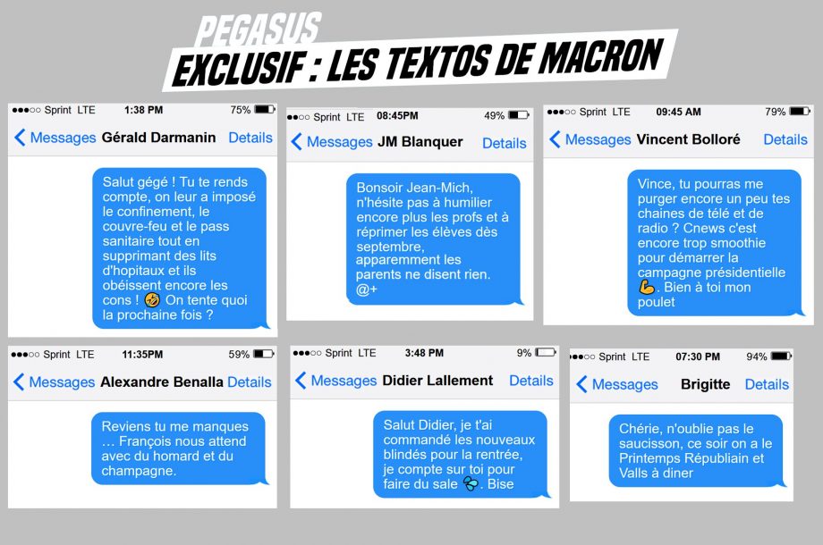 Pegasus : découvrez les textos de Macron !