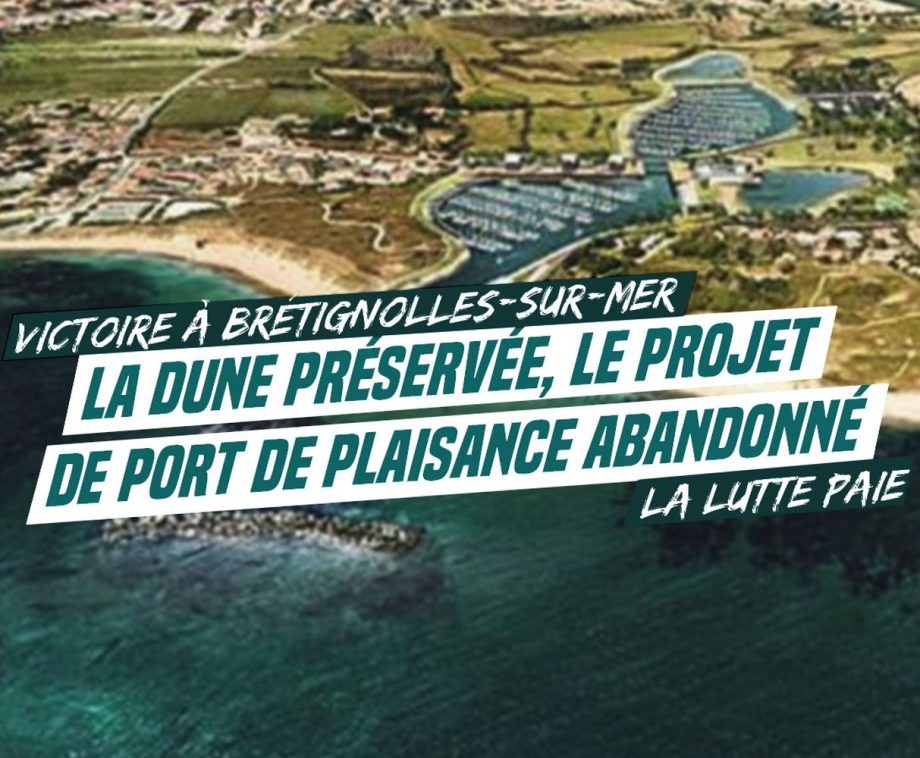 Victoire à Brétignolles-sur-Mer : la dune préservée, le projet de port de plaisance abandonné