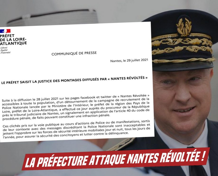 Affiches parodiques : le préfet attaque Nantes Révoltée
