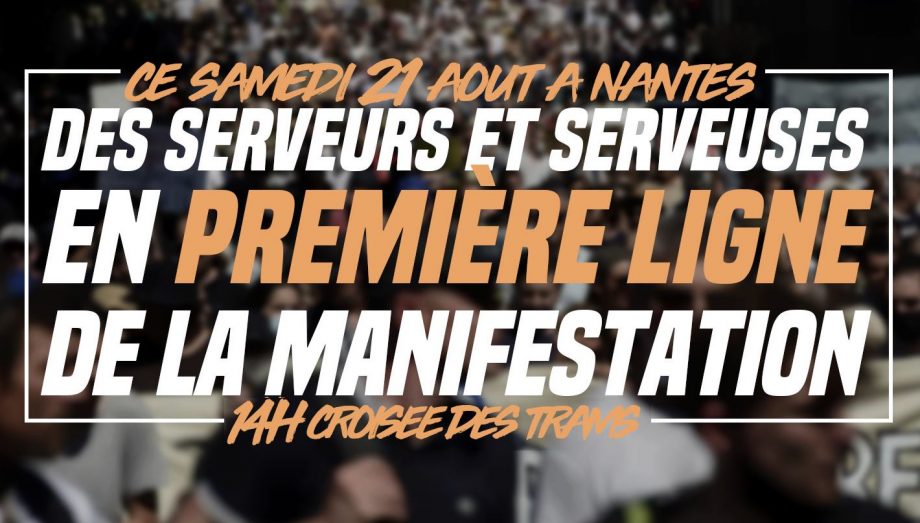 Nantes : les serveurs et serveuses seront en tête de la manif