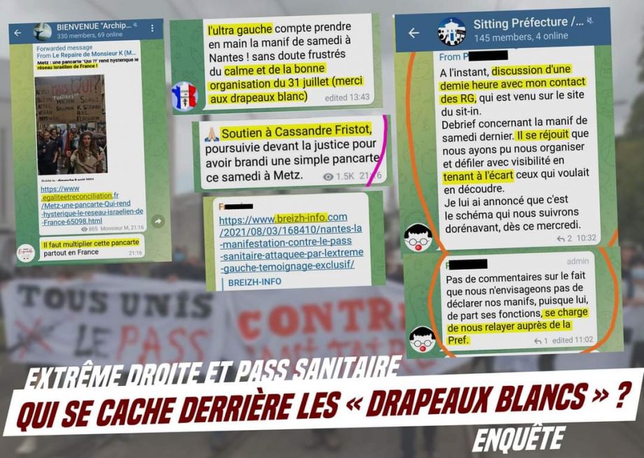 Extrême droite et Pass Sanitaire : qui se cache derrière les « drapeaux blancs » ?
