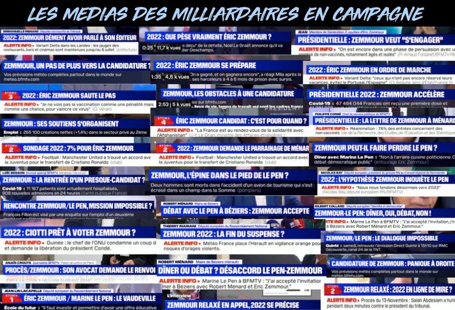 Les médias des milliardaires en campagne (d’extrême droite)