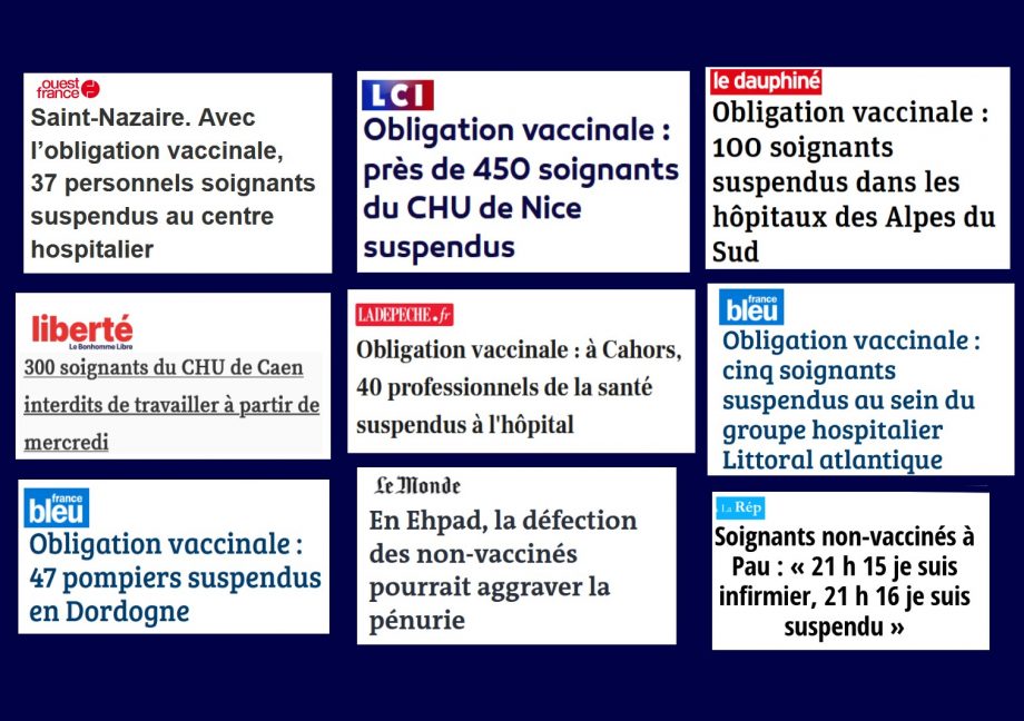 Des milliers de soignant-es suspendu-es