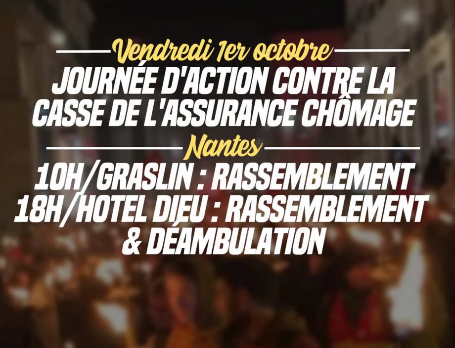 Vendredi 1er octobre : journée d’actions contre la casse de l’assurance chômage