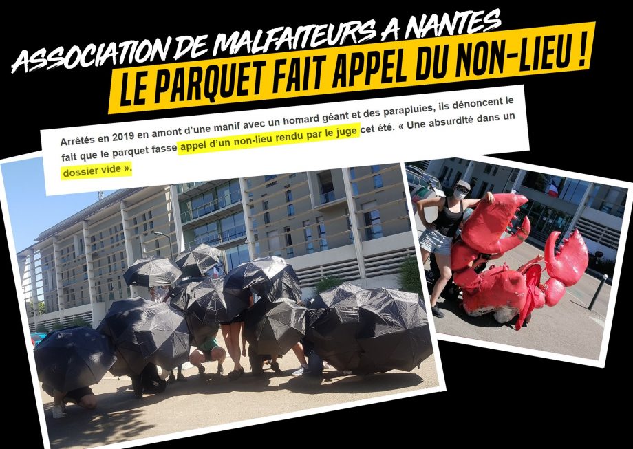 Association de malfaiteurs à Nantes : le parquet fait appel du non-lieu !