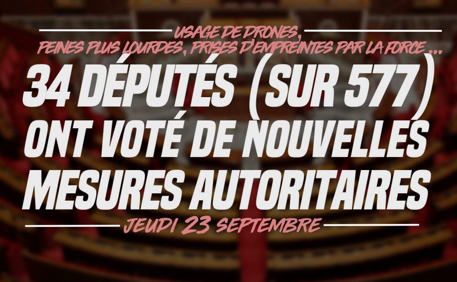34 députés sur 577 votent de nouvelles mesures autoritaires