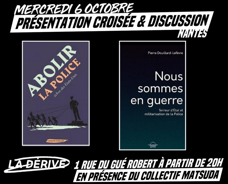Mercredi 6 octobre : présentations pour faire face à la police
