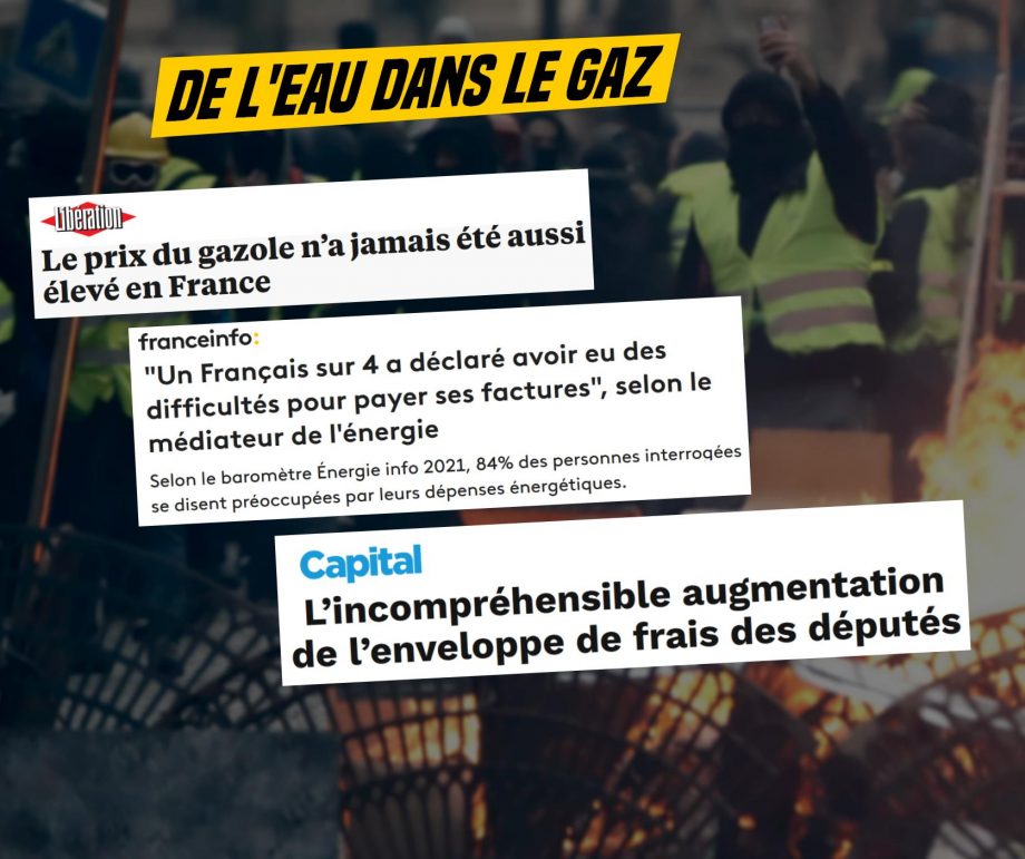 De l’eau dans le gaz