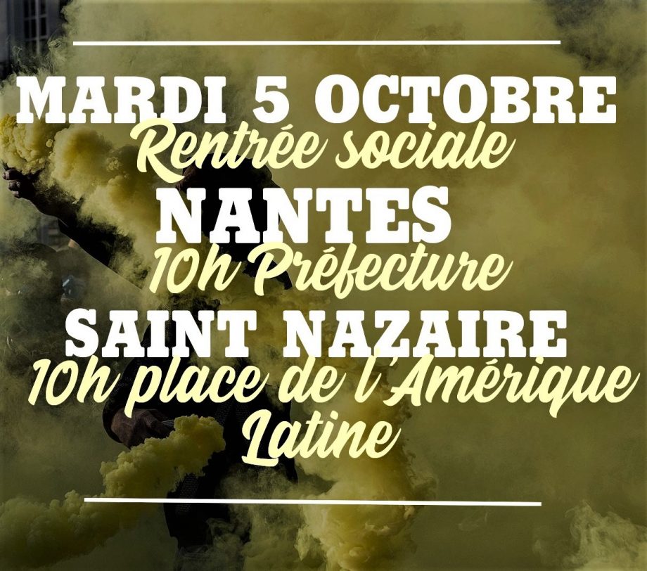 5 Octobre : rentrée sociale, grève et manifestations