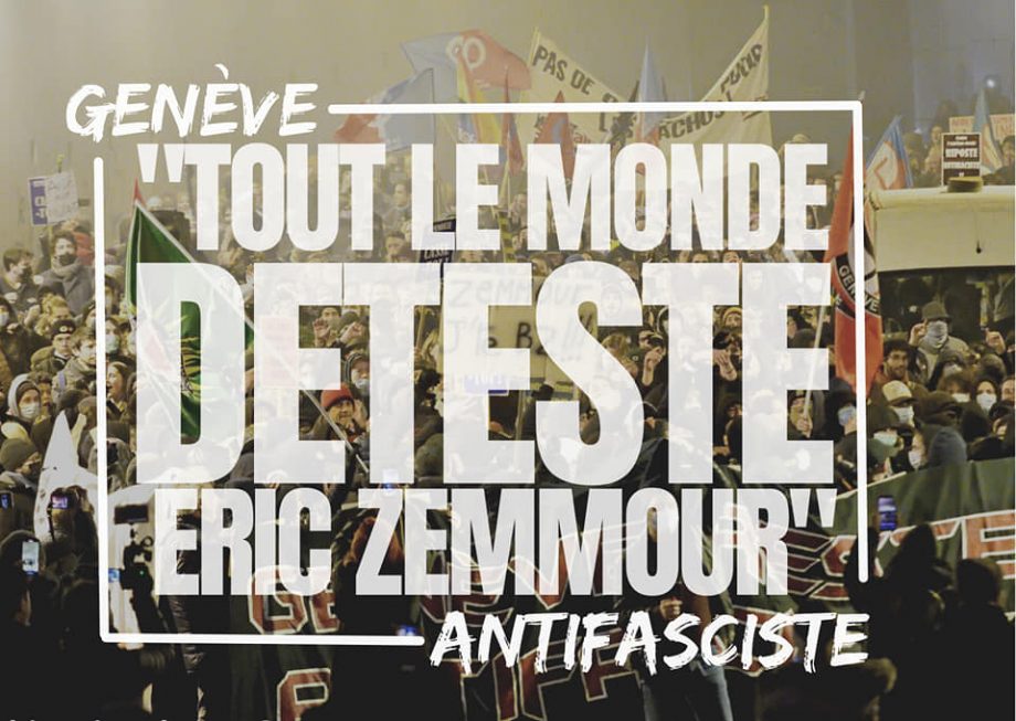 Genève : mobilisation antifasciste contre Éric Zemmour