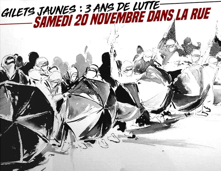 Gilets Jaunes : 3 ans de lutte, samedi 20 novembre dans la rue