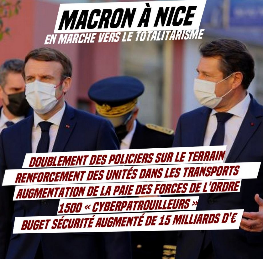 Macron annonce le renforcement exponentiel de l’État policier