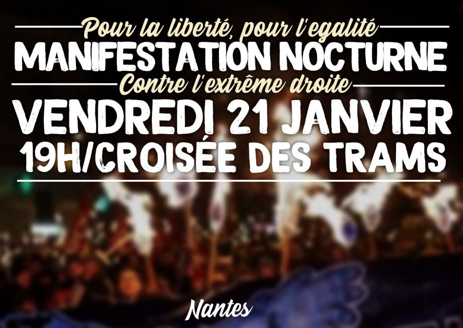 Manifestation nocturne vendredi 21 janvier