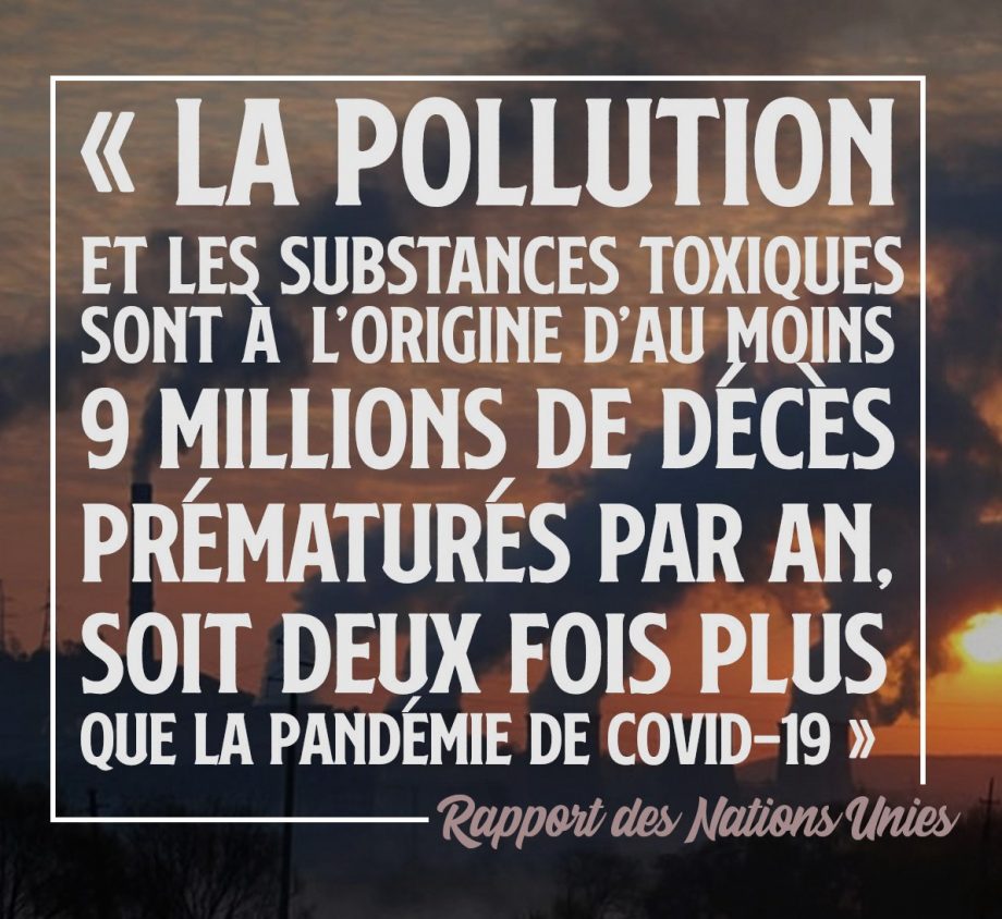 Rapport de l’ONU : la pollution tue 9 millions de personnes par an dans le monde