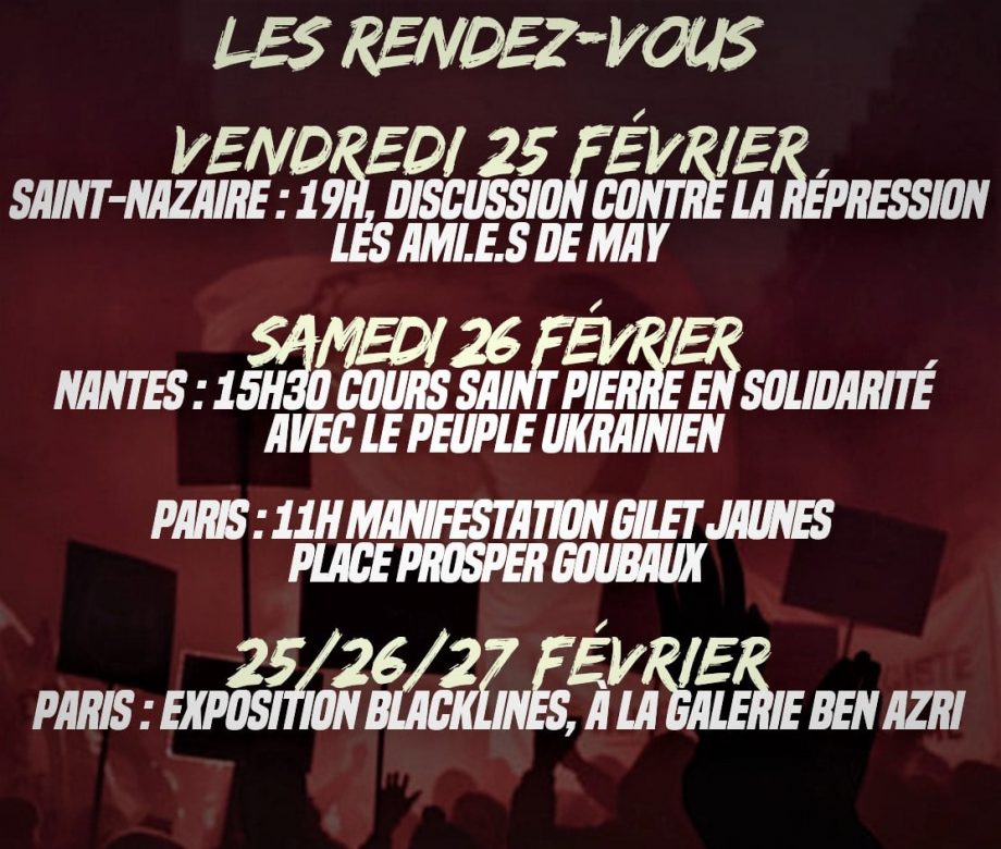 Quelques rendez-vous ce week-end