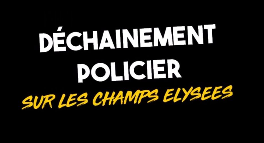 Terreur policière sur les Champs-Élysées