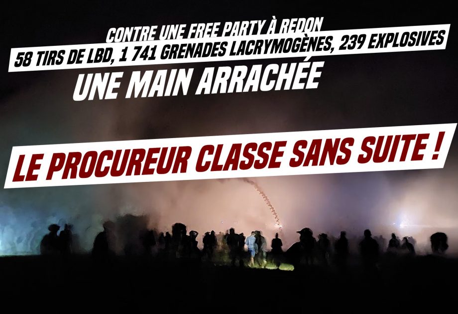 Main arrachée lors d’une free party à Redon : classement sans suite !