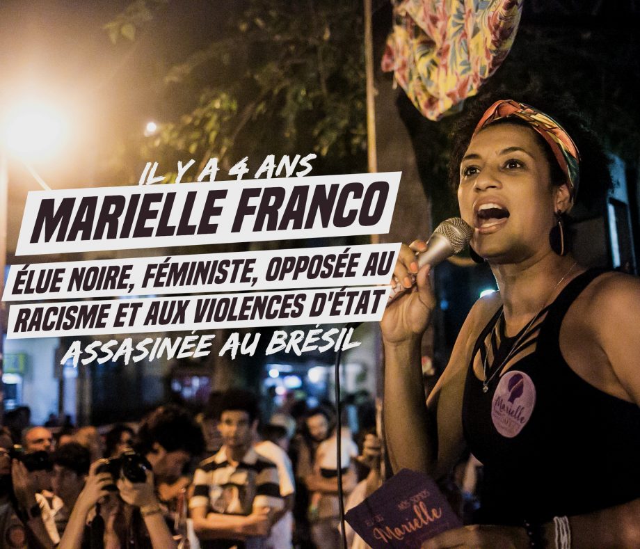 Il y a 4 ans : l’assassinat de la militante Marielle Franco au Brésil