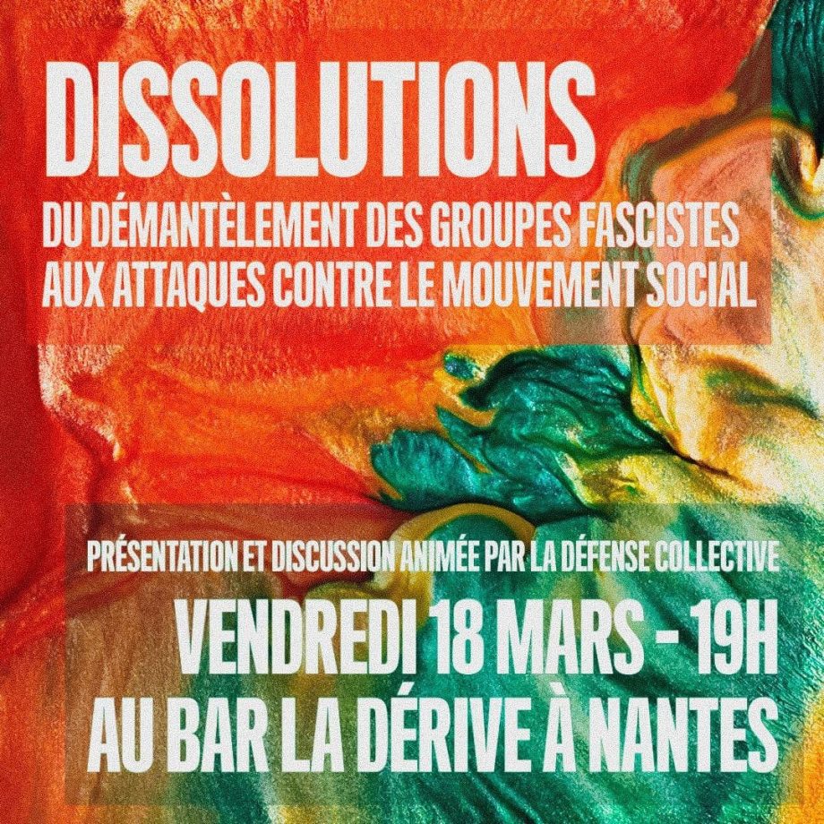 Ce soir à Nantes : atelier sur les dissolutions