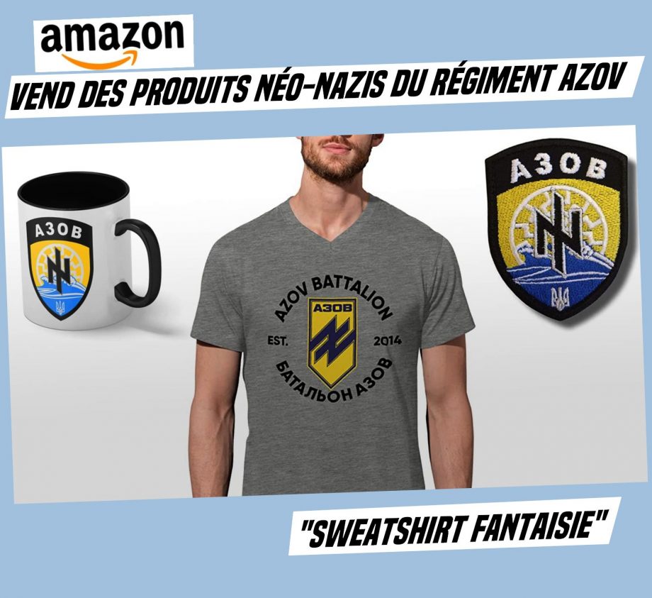 Guerre en Ukraine : des produits néonazis du régiment Azov vendus sur Amazon