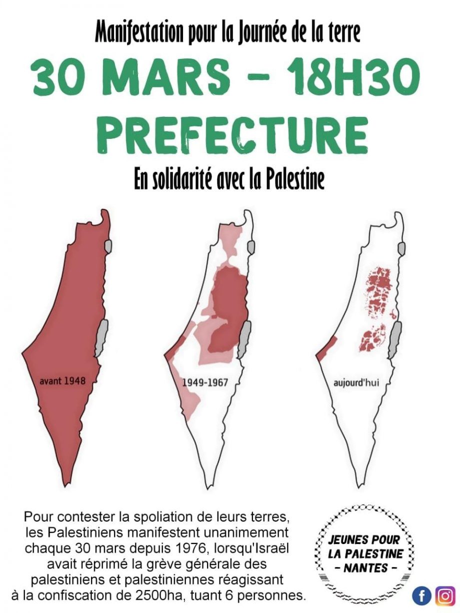 30 Mars 2022 : en solidarité avec la Palestine