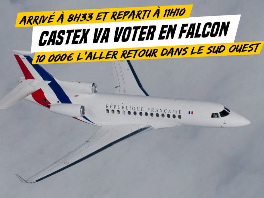 Castex va voter en jet : 10.000 €