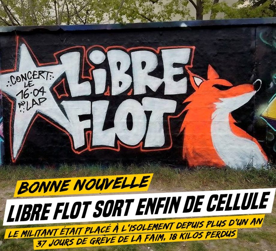 Bonne nouvelle du jour : Libre Flot va enfin sortir de cellule