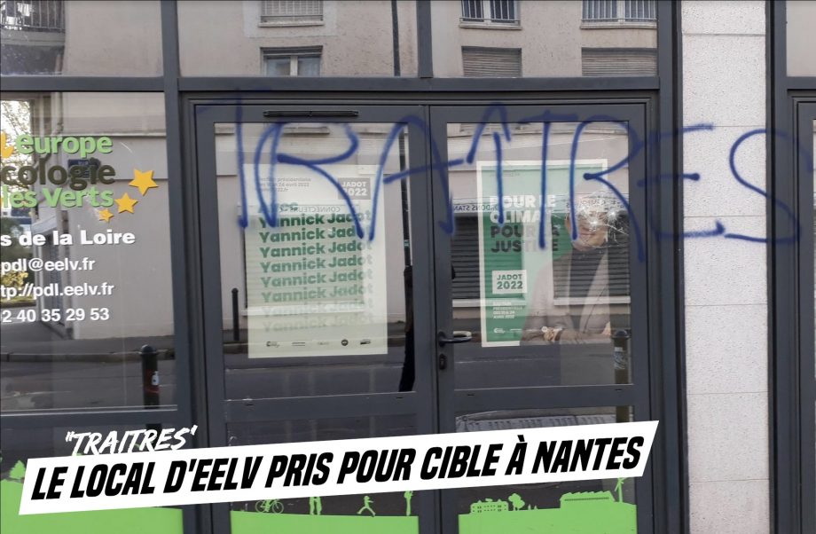 Élections : le local d’EELV pris pour cible à Nantes