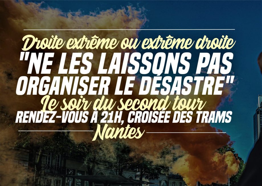 Ne les laissons pas organiser le désastre : rendez-vous dimanche à 21h, croisée des trams