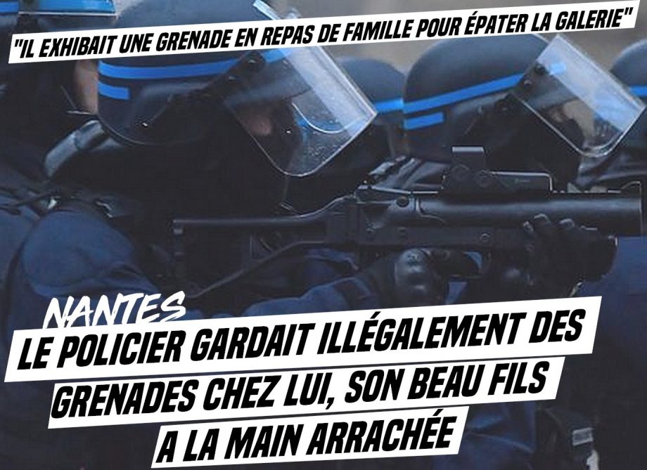 Nantes : le policier volait des grenades, deux ados mutilés par l’explosion