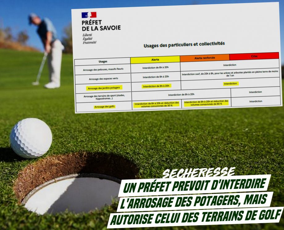 Sécheresse : un préfet interdit l’arrosage des potagers mais autorise celui des terrains de golf