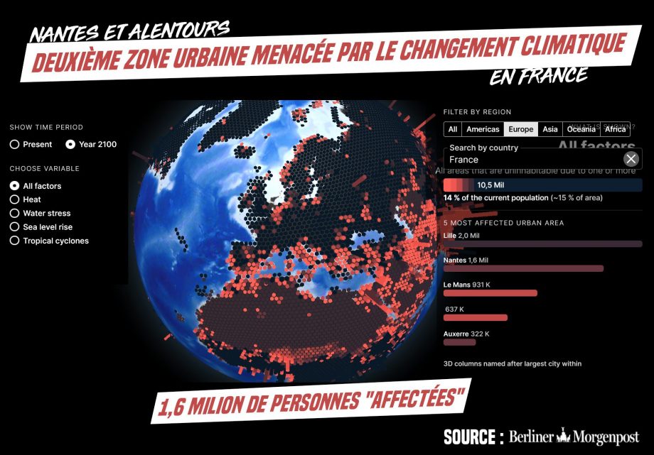 Nantes : 2ème agglomération française la plus menacée par le changement climatique