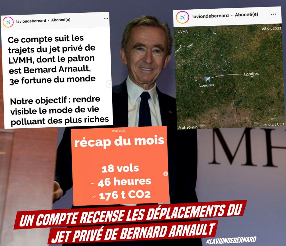 Bonne idée : un compte recense les vols en jet privé du milliardaire Bernard Arnault