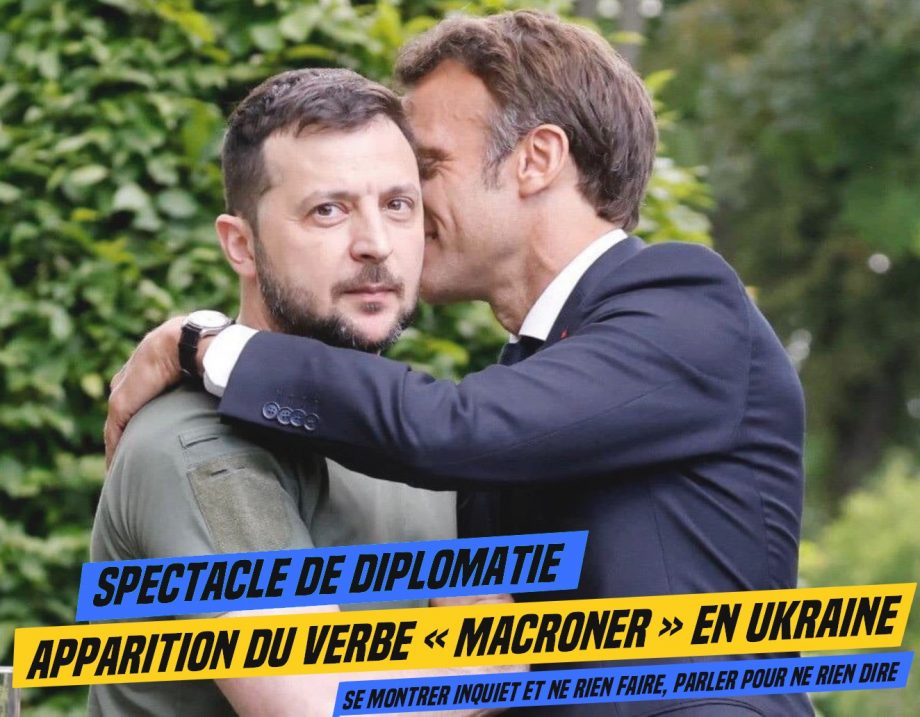 Spectacle de diplomatie : apparition du verbe « macroner »