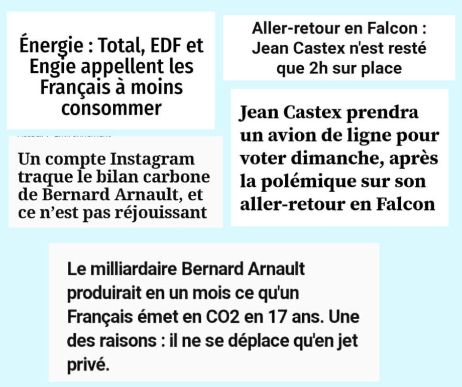 Quand les pollueurs donnent des leçons de sobriété